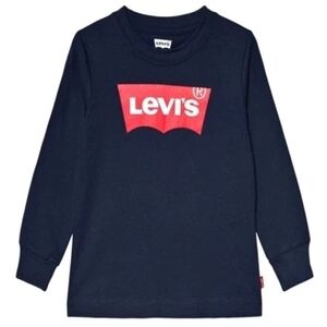Levi's Kids Dark Blue Long Sleeve Tee with Red Logo
